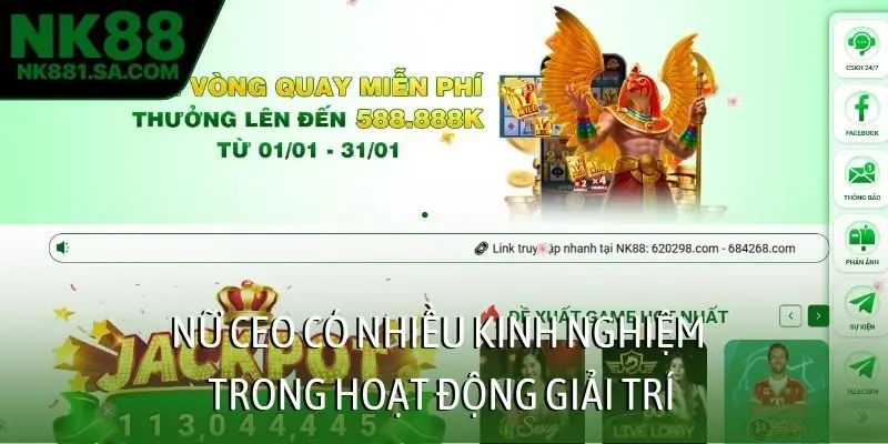 Nữ CEO có nhiều kinh nghiệm trong hoạt động giải trí